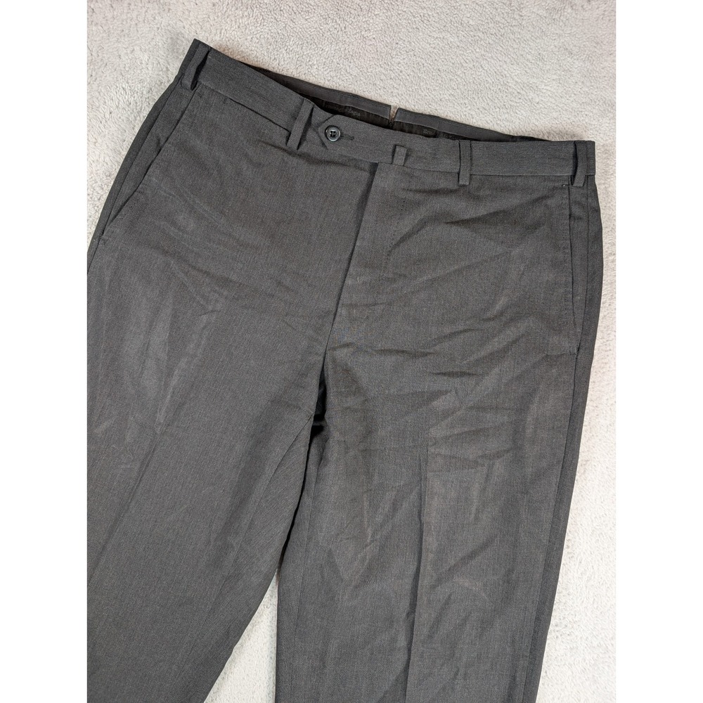 Ermenegildo Zegna Mens 34 Gray 100% Wool Flat Front Dress Pants Portugal